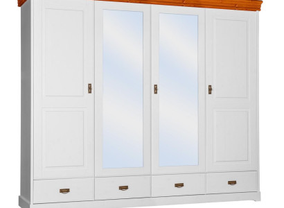 Wardrobe Country House Style Wardrobe Clothes Cabinets Wood Furniture White Shelf
